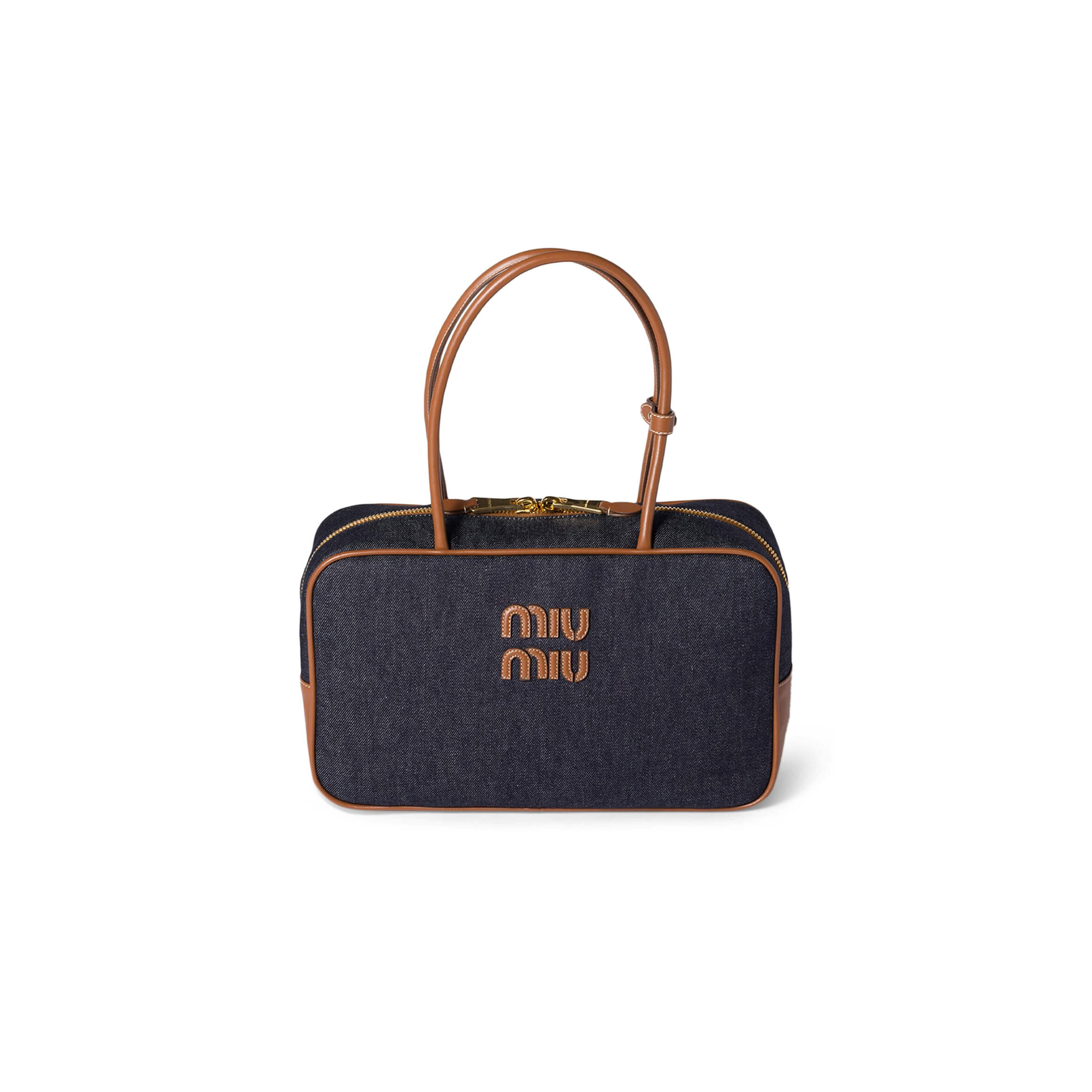 MIU MIU BEAU DENIM BAG 5BB117 (34*21*12cm)